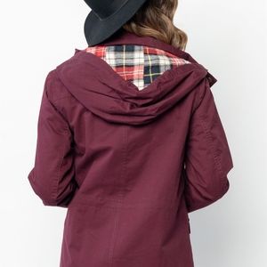 Plaid Line Canvas Jacket-NEW